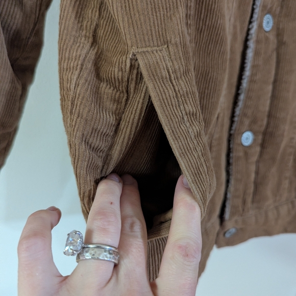 John Galt Corduroy Teddy Coat - Picture 4 of 7